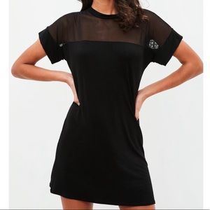 🆕 Black Mesh T-shirt Dress